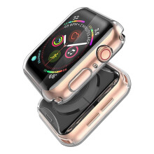 (2er-Pack) Langboom-Hlle fr Apple Watch SE Serie 6, Serie, 5, Serie 4, 44 mm, langlebiger TPU-Displayschutz, HD-klare, ultradnne Abdeckung, Gesamt
