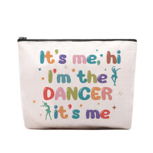 CEASQVAA Dance Dancer Gifts Makeup Bag  Birthday Gifts for Dancers  Dance Bag Stuff for Women  It's Me Hi I'm The Dancer Cosmetic Bag  Dancing Teammat