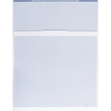 Endoc Computer Check Paper - 50 Pack - Blank Stock Check on Top and Stub on Bottom - Security Features & Laser Printer Compatible for Home and Busines