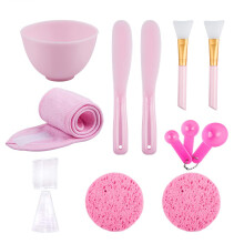 Sonku Facemask Mixing Bowl Set Silicone DIY Face Mask Tool Kit with Facial Mask Bowl Silicone Brush Spatula Measuring Spoons Measuring Cup Sponge Mak