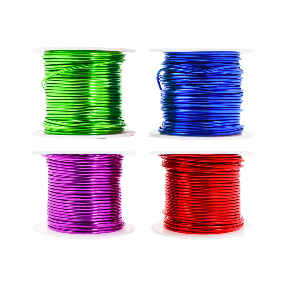 Mandala Crafts Anodized Aluminum Craft Wire For Jewelry Making - Bendable Flexible Rainbow Crafting Wire 12 Gauge Wire Colored For Bonsai - Armature W 810095159862