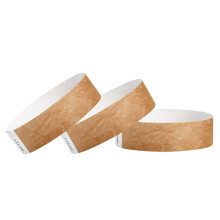 WristCo Mocha Tyvek -rannekkeet tapahtumiin - 200 kpl - Mukavat, repeämättömät paperirannekkeet, henkilöllisyystodistusrannekkeet konsertteihin,