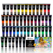 Ensemble de peinture acrylique Artecho 48 couleurs 36 ml Peinture acrylique pour adultes et d butants Fournitures d'art Kit de peinture pour toil