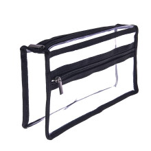 Jula Vance Clear PVC Makeup Bag Transparent Actor Bag Large Cosmetic Organizer Bag Makeup Kits Pouch Travel Make Up Accessories Storage Bag Clear Penc