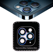 Suwei Camera Lens Protector til iPhone 11 Pro/11 Pro Max Aluminium Alloy Lens Screen Stiker Cover Film ScreenProtector Lens Shield Bright Shiny C
