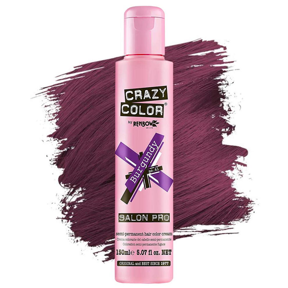 Crazy Color Hair Dye - Vegan And Cruelty-Free Semi Permanent Hair Color - Temporary Dye For Pre-Lightened Or Blonde Hair - No Peroxide Or Develop