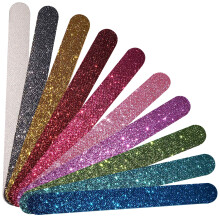 P2P Negle Glitter Farverige neglefilstrimler - Manikyr og pedikyr Neglebuffere - Dobbeltsidede filere til formning og udjævning af tånegle og neg
