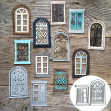 U?a fereastra taiere taieturi de matri?a DIY ?ablon ?ablon u?a fereastra car?i de scrapbook carduri de taiere moare taiat stenciluri pentru carto
