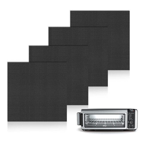 BRIKINTE 4 Pack de Forros para Fryer Ninja, Reutilizáveis e Antiaderentes