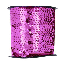 Mandala Craft 6mm Flat Sequin Strip Lavender Sequins on a Roll - Lavender Sequin Trim by The Yard - 100 Yds String Metallic Sequin Strand for Crafts