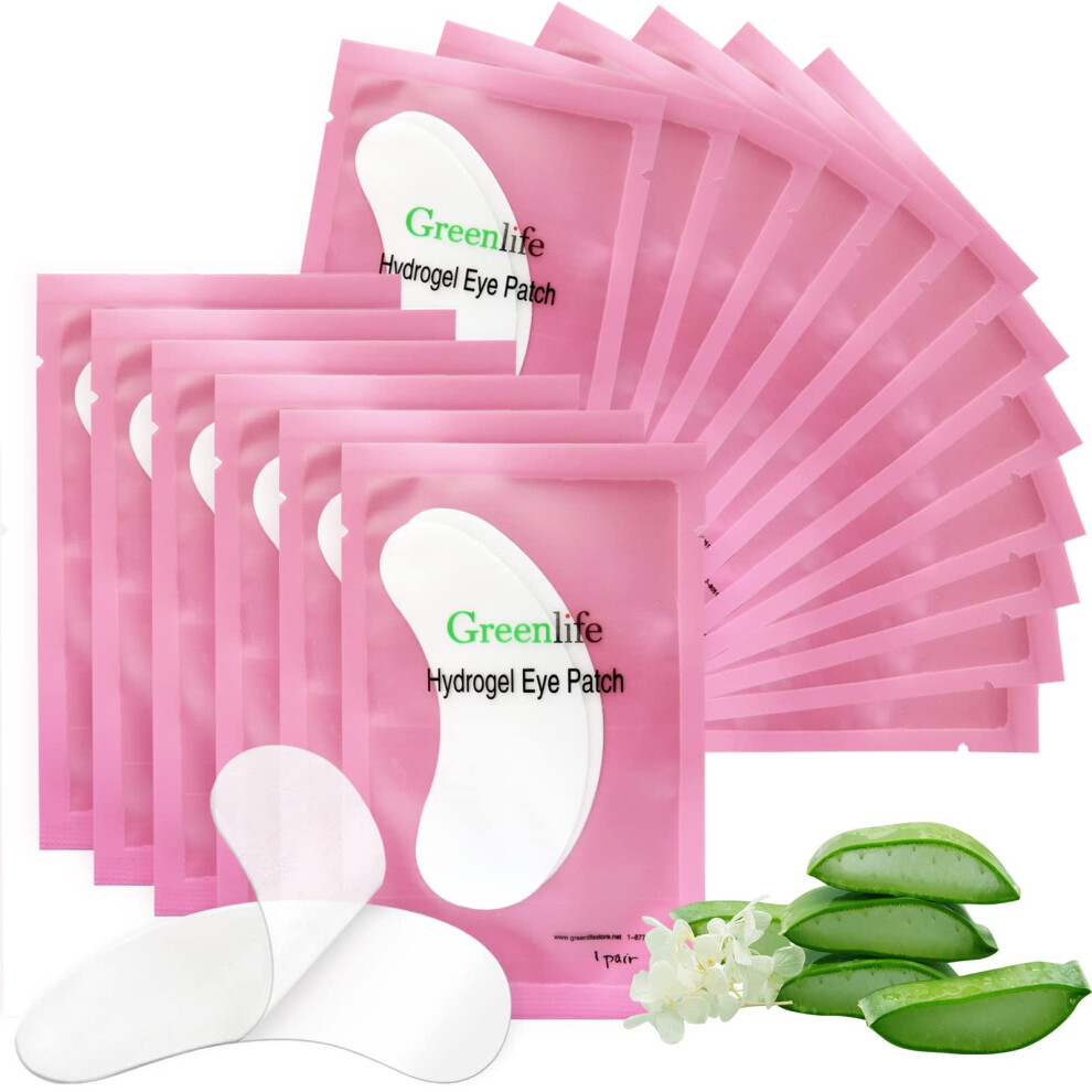 Groenleven Greenlife 100% Naturel Eyelash Extension Under Eye Gel Pads Patches Kit Collagen With Aloe Vera Hydrogel Eye Patches Set For Eyelash Extension Su