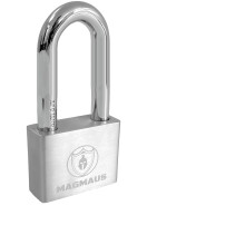 Magmaus PDE/50 Heavy Duty Lock with 3 Keys [Anti Cut Shackle] - [Stainless Steel] Weatherproof Padlock for Outdoor Use - Ideal for Storage Unit  Shipp
