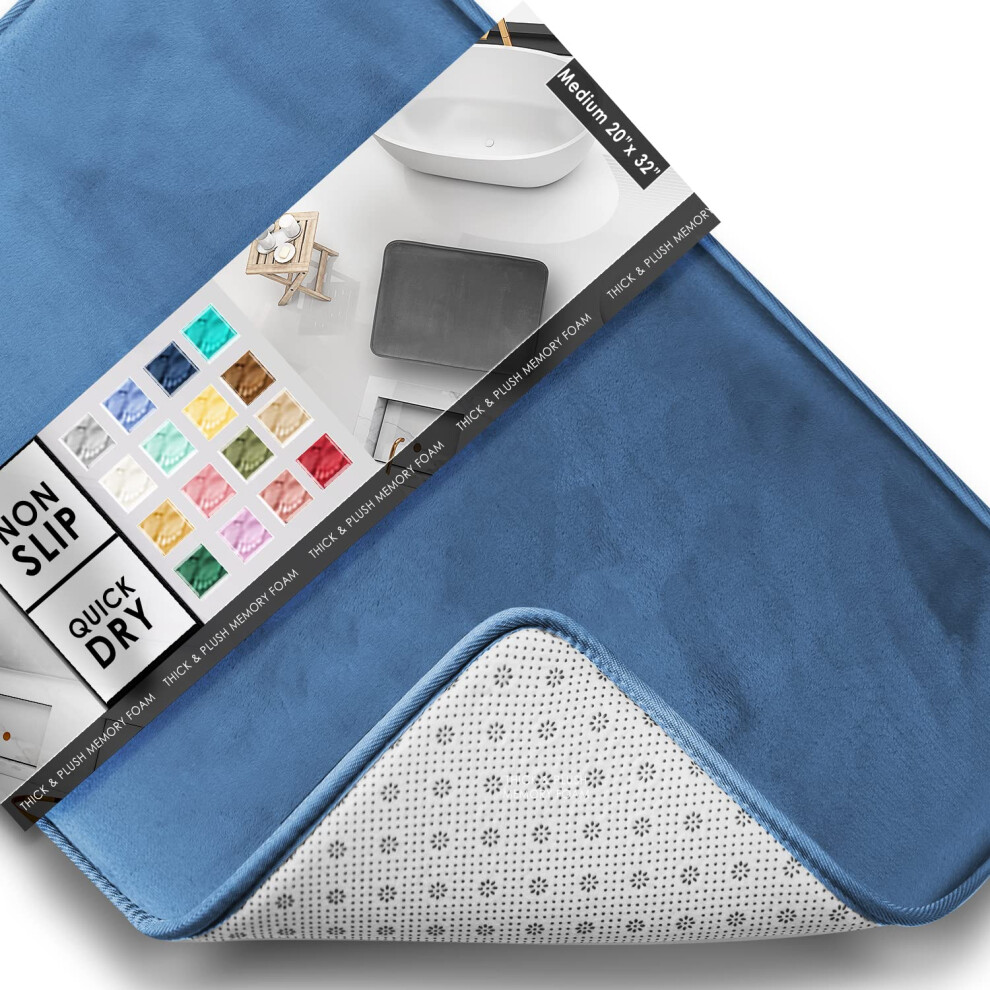 Tapis de bain Clara Clark en velours et mousse     m   moire de forme, antid   rapant, lavable en machine, s   chage rapide, ultra doux et moelleux.