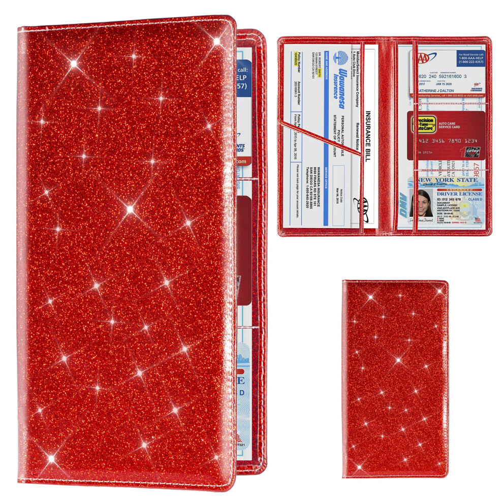 Toursuit - Portatarjetas De Registro Y Seguro De Veh Culo, Organizador De Guantera, Portadocumentos, Accesorios Interiores Para Mujeres, Hombres-image