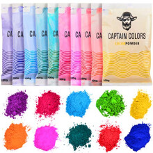 Captain Colors x 100 gramu kad-Holi 10 prrodnch prku pro Color Wars Zbava Behy Letn tbory Festivaly 5 000 maratonu Strany s odhalenm pohlav