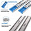 VESLA HOME 5 Pares de Corrediças para Gavetas 16 Polegadas, Metal com Fechamento Lento de 110 LB 4