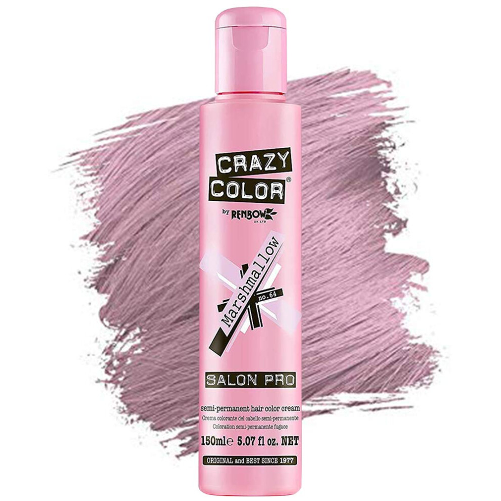 Crazy Color Hair Dye - Vegan And Cruelty-Free Semi Permanent Hair Color - Temporary Dye For Pre-Lightened Or Blonde Hair - No Peroxide Or Developer Re