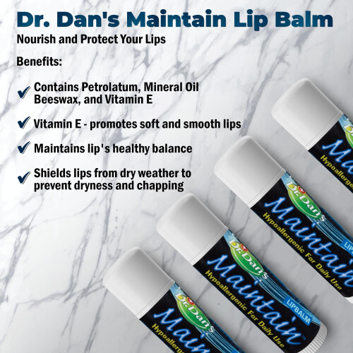 Baby Dan Balsamo Labbra Dr. Dan's Maintain - Ideale per Cortibalm, Ingredienti Leggeri, Cera d'Api, Vitamina E per Labbra Morbide 1