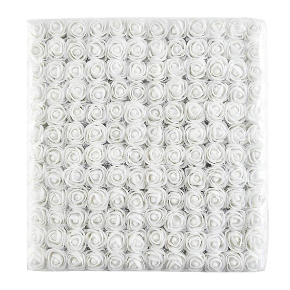 Artfen Mini Rosas Artificiales De Espuma, 144 Unidades, Accesorios Para Bodas, Pinzas Para El Pelo, Diademas Y Vestidos (Con Gasa En La Parte Inf-image