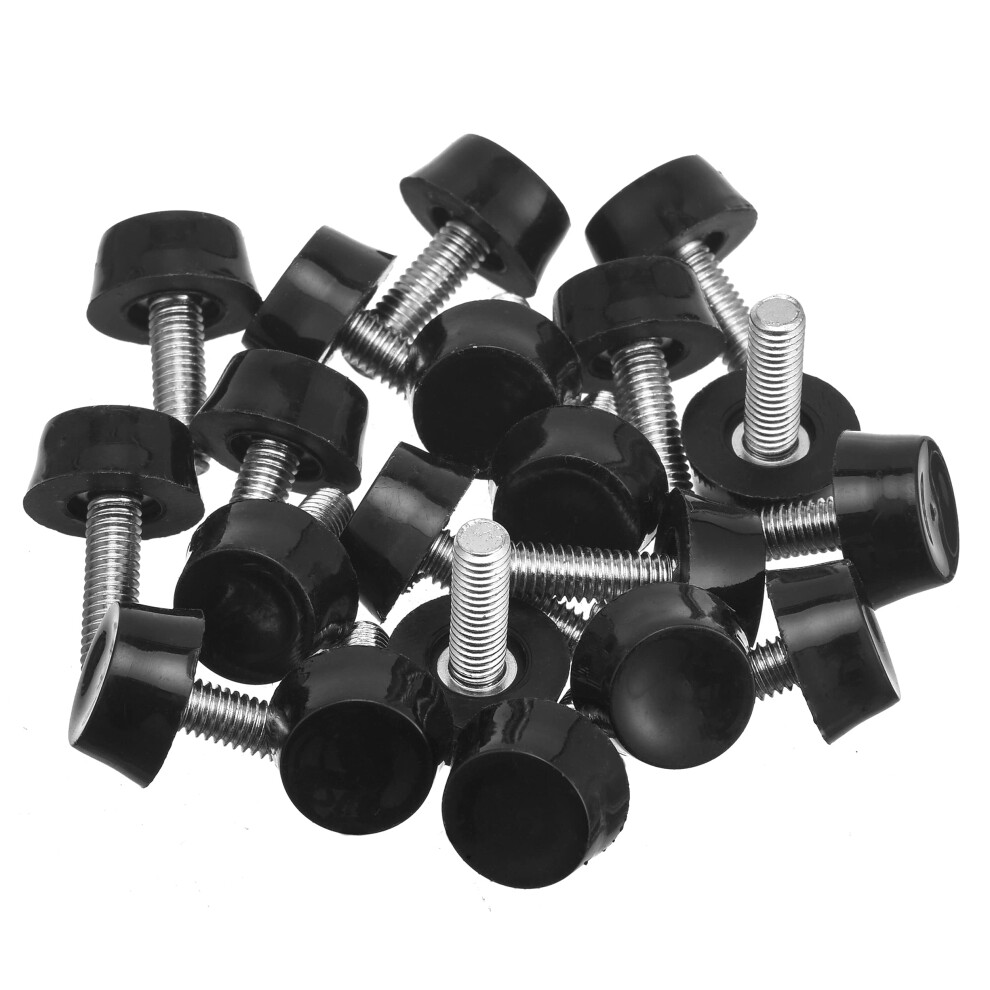 Ezalor M6 Thread Adjustable Furniture Levelers Screw In Threaded Galvanized Steel Screw Foot Levelers Screw On Furniture Glide Leveling For Table 781509453909