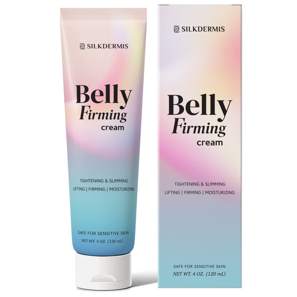Silkdermis Cream B Flat Belly Firming - Skin Tightening & Cellulite For Stomach Thighs & Butt Moisturizing Firming Lotion With Powerful Natura