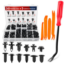 Nilight 240PCS Bumper Retainer Clips Auto Plastic Klinknagels Bevestigingsmiddelen Remover Push Retainer Kit - Deurbekleding Clips voor Toyota GM For