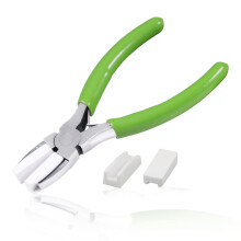 LEONTOOL Mini dubbele nylon bekken tang 5-inch platte bekken tang met 2 vervangende punten Draadrichter Sieraden maken gereedschap voor kralen lussen