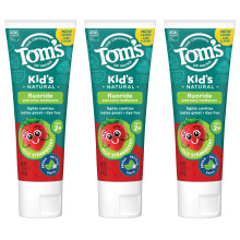 Tom's of Maine ADA-geprufte Fluorid-Kinderzahnpasta, naturliche Zahnpasta, farbstofffrei, ohne kunstliche Konservierungsstoffe, Silly Strawberry,