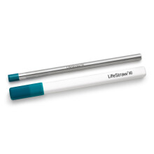 LifeStraw Sip - Reusable Stainless Steel Water Filter Drinking Straw with Carry Case Removes Microplastics Bacteria and Parasites for Travel and Eve