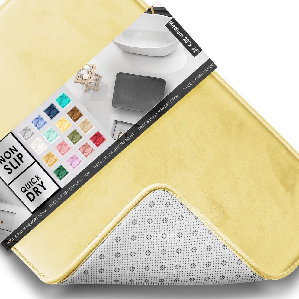 Clara Clark Bathroom Rugs  Velvet Memory Foam Bath Mat  Non-Slip  Machine Washable Bath Rugs - Dries Quickly  Ultra Soft Plush Bath Mats for Bathroom-image-OPC-PFRT92H-NEW