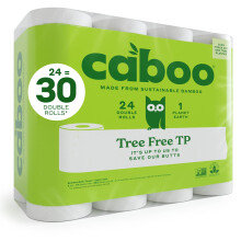 Caboo Tree Free Toilettenpapier, Tree Free, septisch sicheres Toilettenpapier, umweltfreundlich, chemikalienfrei, 2-lagiges Toilettenpapier, Packung