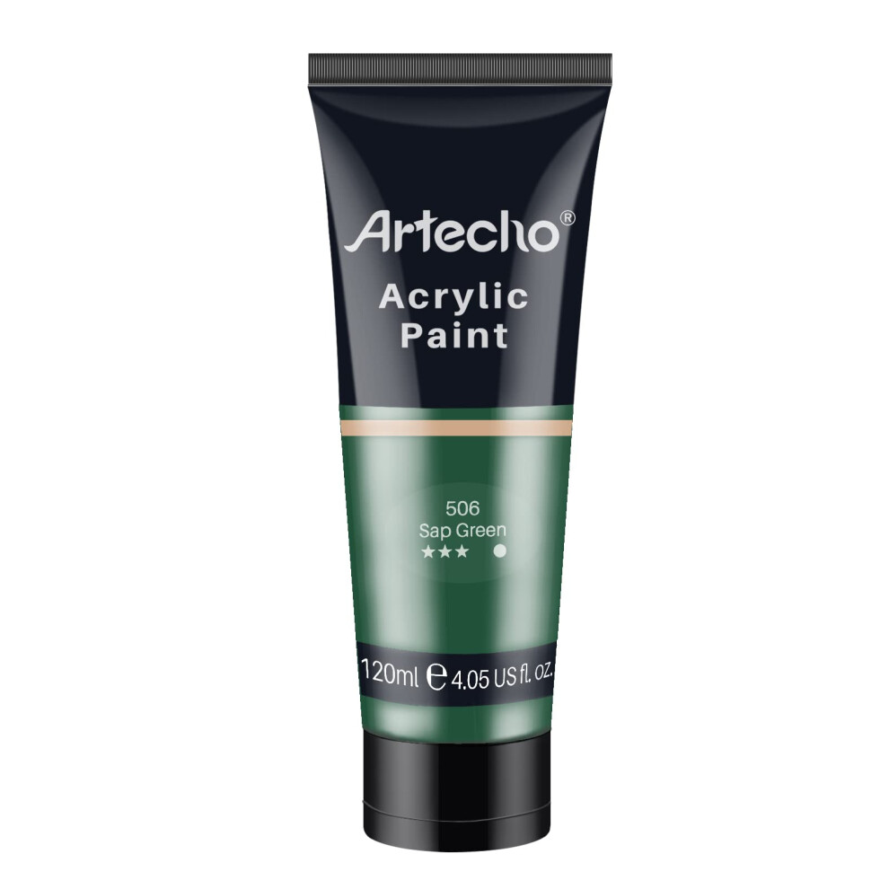 Artecho Vernice Acrilica Per Arte, Verde Linfa, 120 Ml, Per Legno, Tessuto, Artigianato, Tela, Pelle E Pietra, Colori Acrilici Per Dipingere Adatto Per Principianti E Pittori Professionisti-image