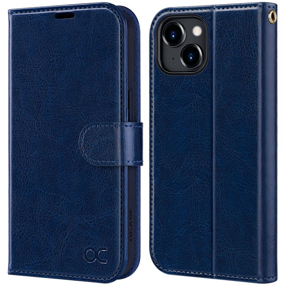 Ocase Custodia A Portafoglio Compatibile Con Iphone 15 In Pelle Pu Con Porta Carte E Supporto Anti-Rfid [Guscio Interno In Tpu Antiurto] Custodia-image