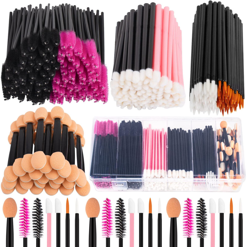 Rolybag Disposable Makeup Applicators Kit Mascara Wands Eyeliner Brushes Lip Applicators Eyeshadow Applicators Disposable Makeup Tools With Organ