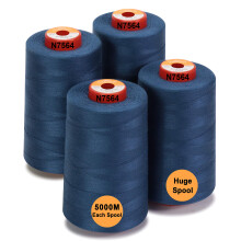 Fir nou - 30 de op?iuni - 4 conuri mari de 5500Y (5000M) fiecare fire de poliester filat universal 40S/2 (Tex27) pentru piesa ?i cusut pentru mat