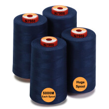 New brotherread - 30 opties - 4 grote kegels van 5500Y (5000M) elk, universeel gesponnen polyesterdraad 40S/2 (Tex27) voor Serger Overlock-quilten, p