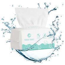 Tahoe Trails Disposable Face Towel Soft Dry Wipe Lint Free Dry Wet Use for Sensitive Skin 80Count Cotton Facial Tissue Makeup Removing Surface