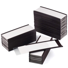 LLPT Magnetic Label Holder 4 x 1,6 50 Packs C Channel 300G White Paper Cards Skydd Film Stark avtagbar fr hyllan Vit brd Toolbox Metal Wall Cab