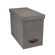 Bigso John Desktop File Box | Fjltrol doboz s dokumentumszervezo a fontos paprmunkhoz | Tarts akaszts irattart fedllel s bor fogantyval |