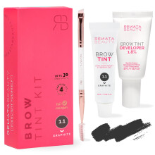 RB RENATA BEAUTY Brow Tint Kit - Eyebrow Tint Set - Dye Kit with Color Tint Cream Developer and Styling Brush - Long-Lasting Effect Up to 4 Week