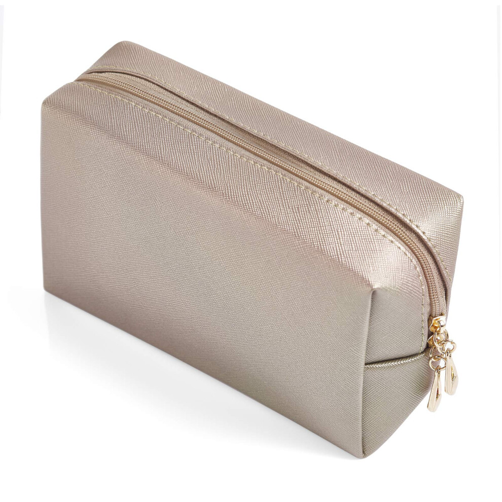 Sohynca Pu Leather Cosmetic Bag For Women Minimalism Makeup Bag For Daily Use Portable Storage Purse Small Neat Cosmetic Pouch Water-Resistant Toiletr