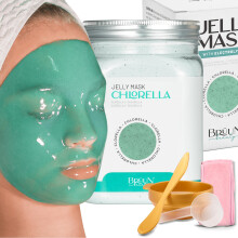 BRUN Jelly Mask Jar Chlorella Peel-Off Face Care Rubber Mask - En 23 fl oz Skin Care Moisturizing Gel Mask Jar Spa Set fr mn kvinnor och vuxna