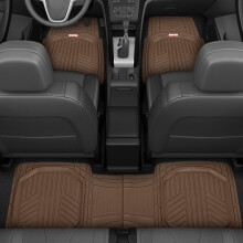 Motor Trend flextough plus brun gummi bilgolvmattor - Alla vder djupa sklen bilgolvmattor tungt trim fr att passa design frmre och bakre fode