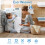 PlushDeluxe Premium Υφασμάτινη Προστασία Ματ, Καλιφόρνια Κινγκ, Αδιάβροχη, Πολύ Μαλακή 5