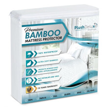 PlushDeluxe Premium Υφασμάτινη Προστασία Ματ, Καλιφόρνια Κινγκ, Αδιάβροχη, Πολύ Μαλακή