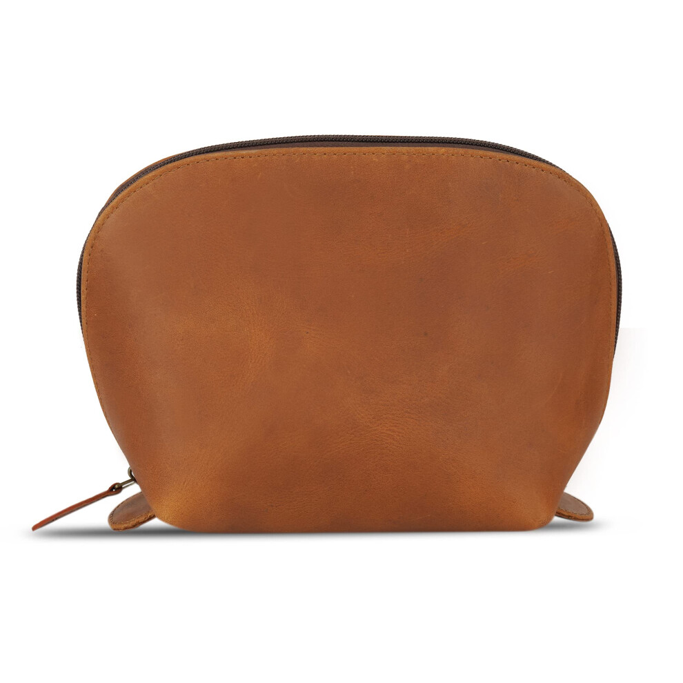 The Antiq Leather Cosmetic Case Travel Makeup Bag Leather Toiletry Bag Luxury Makeup Pouch Leather Cosmetic Pouch Makeup Essentials Organiser Pou