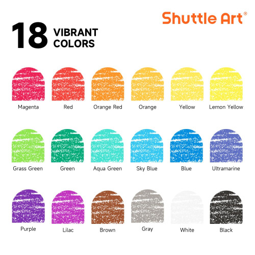 Shuttle Art Crayon Bulk Class Pack - 720 Count 18 Seorted Color 2