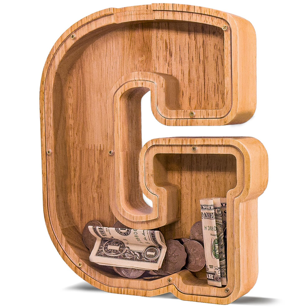 Joomlafly Drewniana Skarbonka Z Literami Dla Dzieci Wieksza Skarbonka Z Literami Dla Chlopcw I Dziewczat Spersonalizowana Skarbonka Poczatkowa S-image