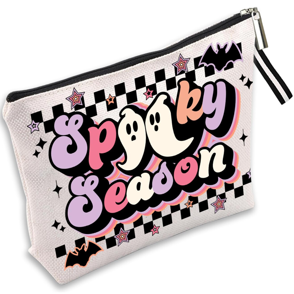 TTBDKKDM Dr   le Halloween Boo Cadeau Spooky Saison Trousse de Maquillage pour Femmes Halloween Fant   me Trousse de Maquillage Cadeau de Vacances po