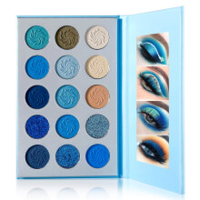 DELANcI Space Blue Eyeshadow Palette 15 color cosmetics Pressed Pigment christmas Snowflake Eye Shadow Pallete Matte Shimmer glitter Drama Makeup Eye